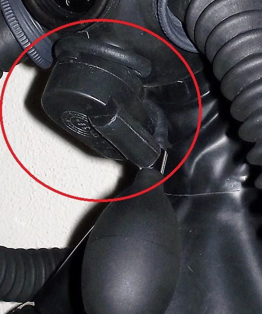 MSA Millennium GAS MASK Latex HOOD with Tinted Face Shield, Twin Hoses, Inflatable Gag and Rebreather Bag~HEAVY RUBBER Fetish by FANTOMAS & Co.